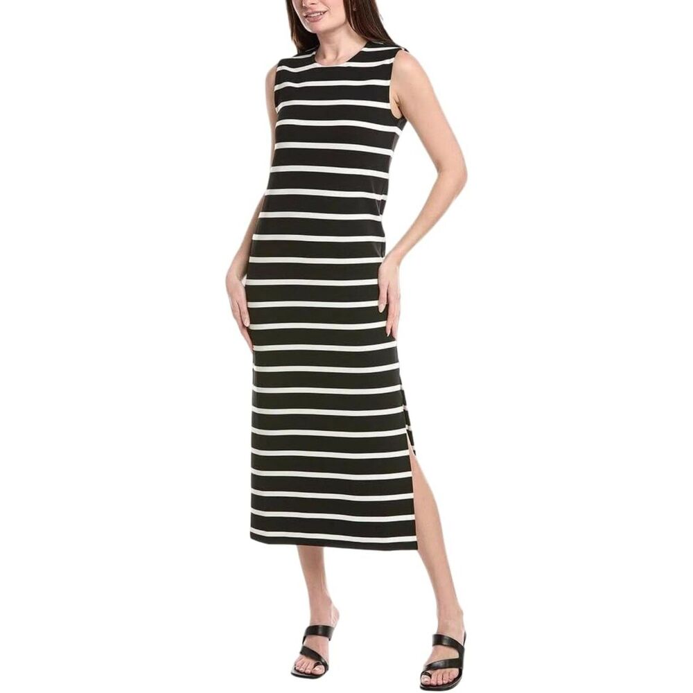 NWT Rag & Bone Colette Black White Striped Knit Maxi Tank Dress Small $228